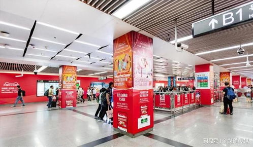 天津地鐵營口道站換乘站廳墻貼包柱廣告投放,天津地鐵廣告價格